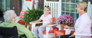 Family With Patient on front porch