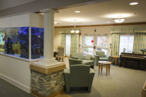 Woodbury waiting room with aquarium